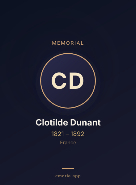Memorial portrait of Clotilde Dunant