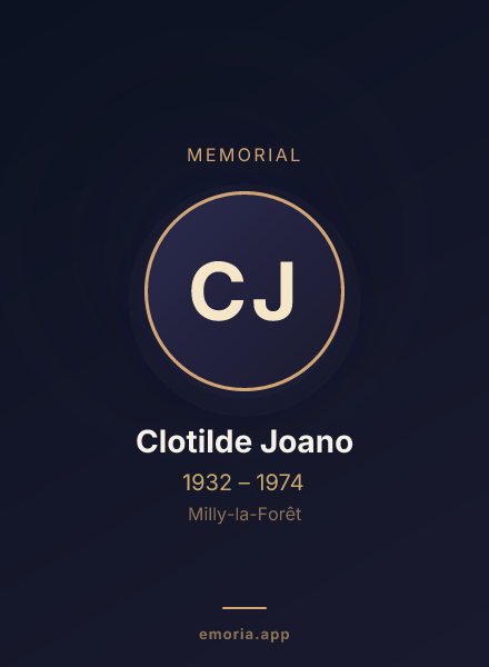 Memorial portrait of Clotilde Joano