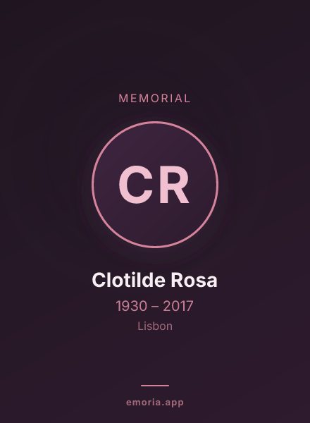 Memorial portrait of Clotilde Rosa