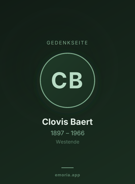 Gedenkportrait von Clovis Baert