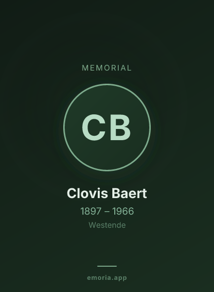Memorial portrait of Clovis Baert