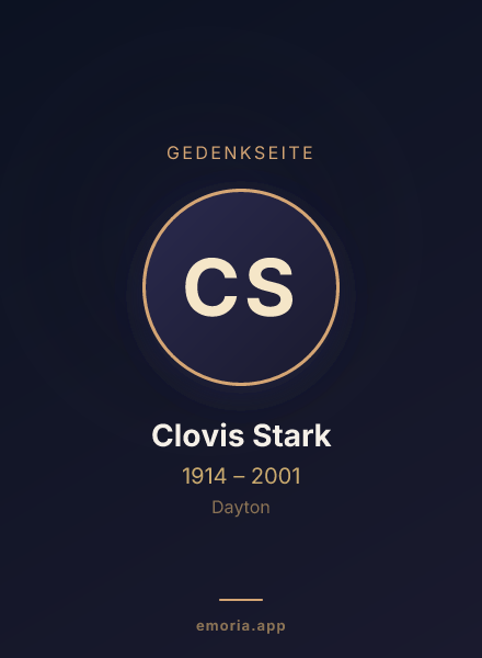 Gedenkportrait von Clovis Stark