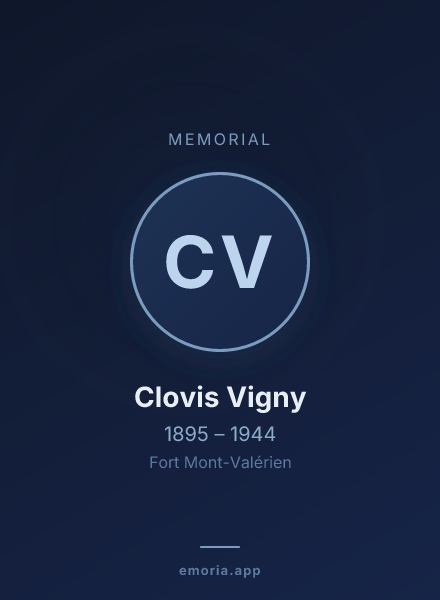 Memorial portrait of Clovis Vigny