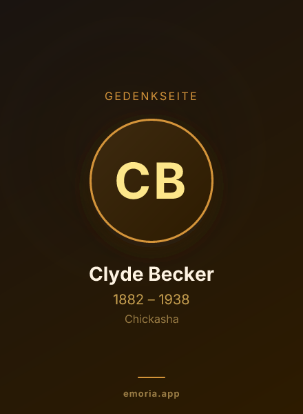 Gedenkportrait von Clyde Becker