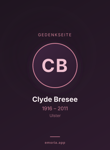 Gedenkportrait von Clyde Bresee