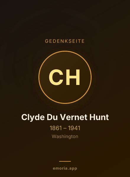 Gedenkportrait von Clyde Du Vernet Hunt