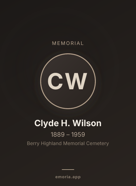 Memorial portrait of Clyde H. Wilson