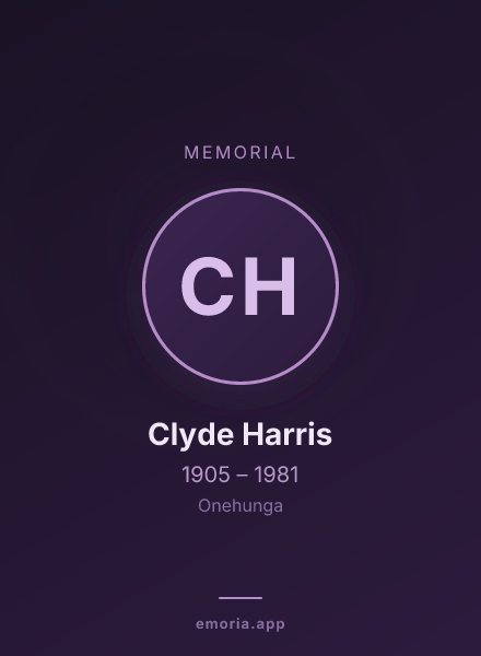 Memorial portrait of Clyde Harris