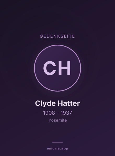 Gedenkportrait von Clyde Hatter