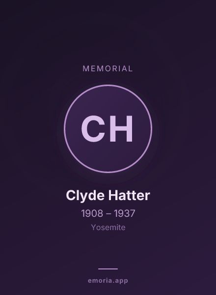 Memorial portrait of Clyde Hatter