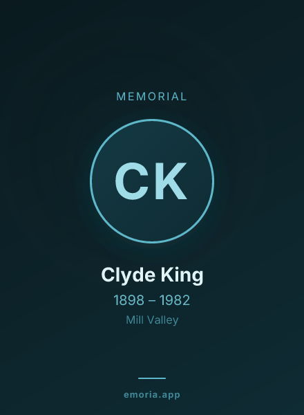 Memorial portrait of Clyde King