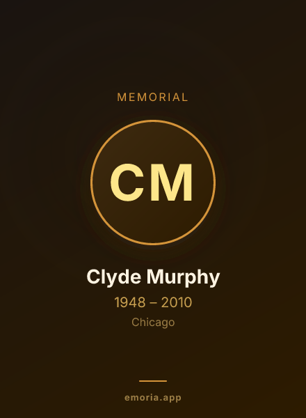 Memorial portrait of Clyde Murphy