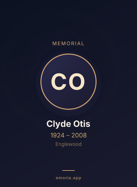 Memorial portrait of Clyde Otis