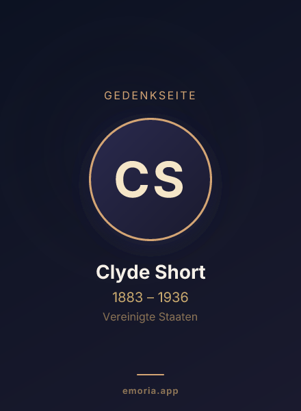 Gedenkportrait von Clyde Short