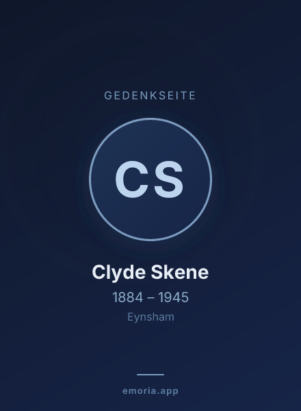 Gedenkportrait von Clyde Skene