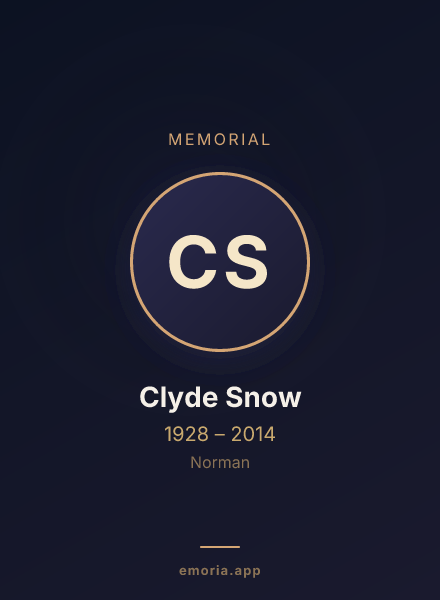 Memorial portrait of Clyde Snow