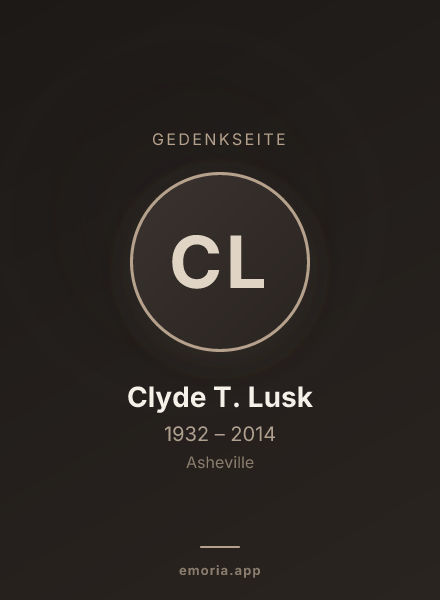 Gedenkportrait von Clyde T. Lusk