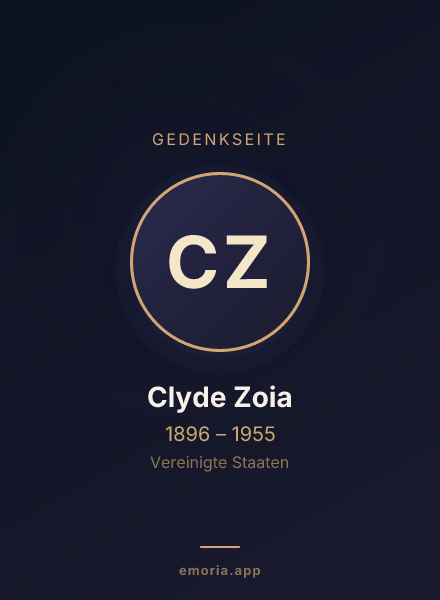 Gedenkportrait von Clyde Zoia