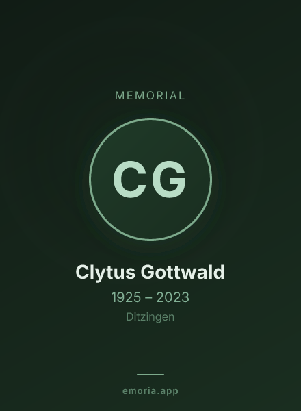 Memorial portrait of Clytus Gottwald