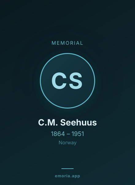 Memorial portrait of C.M. Seehuus