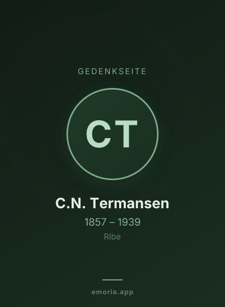 Gedenkportrait von C.N. Termansen