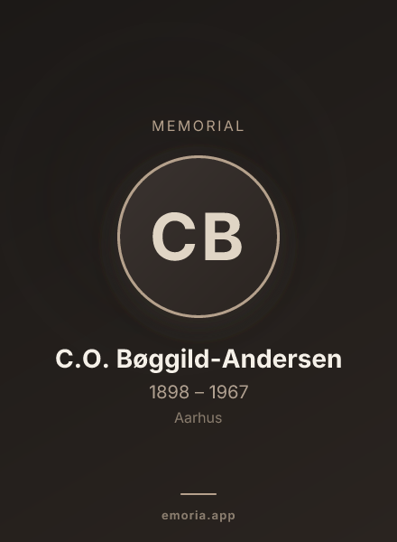 Memorial portrait of C.O. Bøggild-Andersen