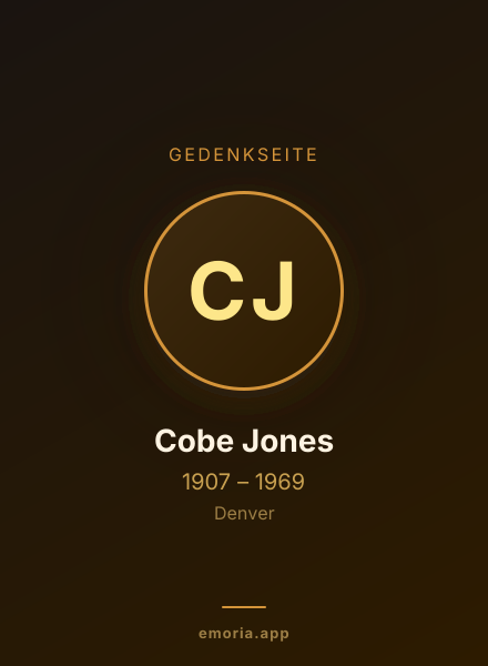 Gedenkportrait von Cobe Jones