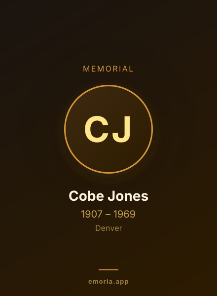Memorial portrait of Cobe Jones