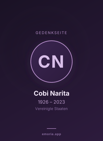 Gedenkportrait von Cobi Narita