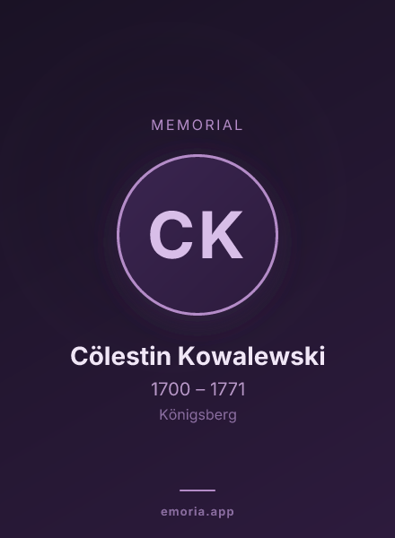 Memorial portrait of Cölestin Kowalewski