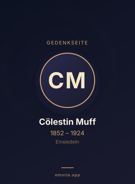 Gedenkportrait von Cölestin Muff