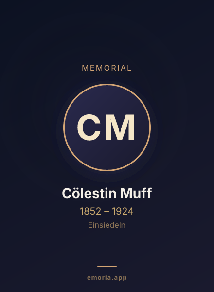 Memorial portrait of Cölestin Muff