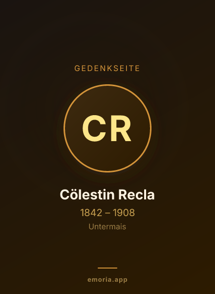 Gedenkportrait von Cölestin Recla