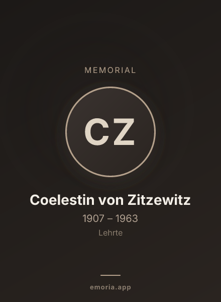 Memorial portrait of Coelestin von Zitzewitz