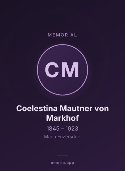 Memorial portrait of Coelestina Mautner von Markhof