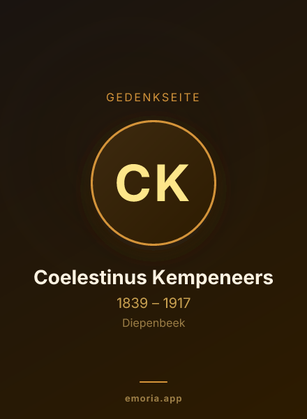 Gedenkportrait von Coelestinus Kempeneers