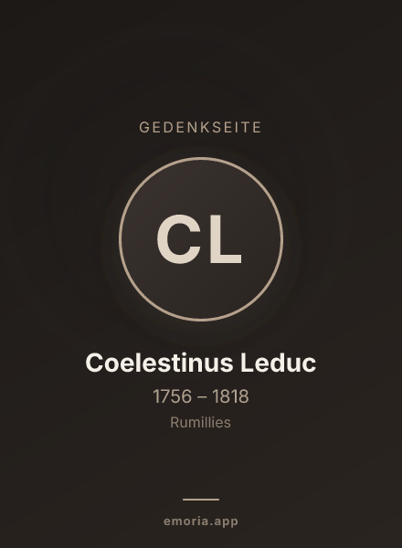 Gedenkportrait von Coelestinus Leduc