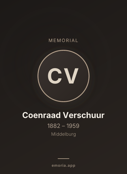 Memorial portrait of Coenraad Verschuur
