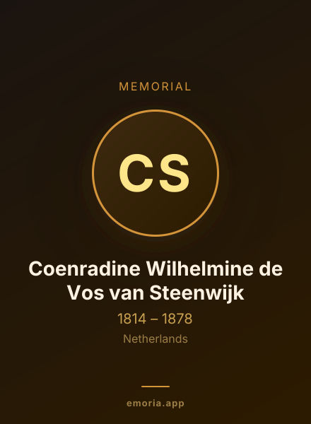 Memorial portrait of Coenradine Wilhelmine de Vos van Steenwijk