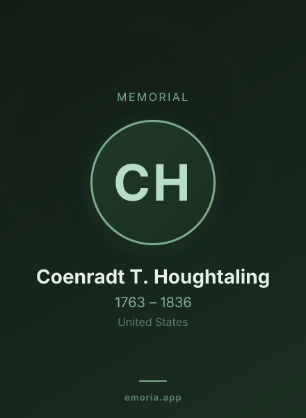 Memorial portrait of Coenradt T. Houghtaling
