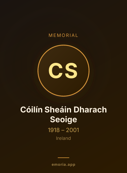 Memorial portrait of Cóilín Sheáin Dharach Seoige