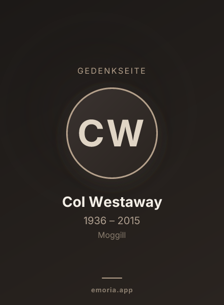 Gedenkportrait von Col Westaway
