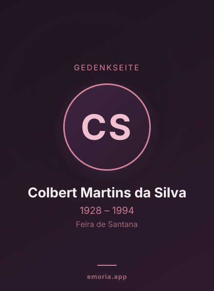 Gedenkportrait von Colbert Martins da Silva