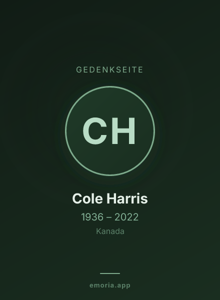 Gedenkportrait von Cole Harris