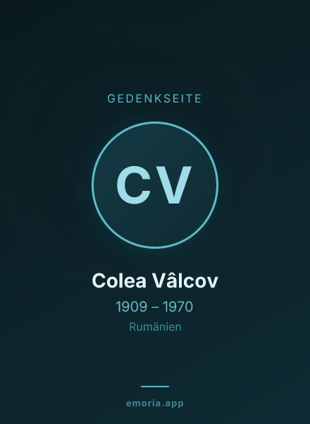 Gedenkportrait von Colea Vâlcov