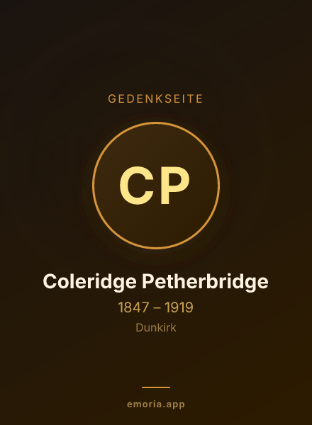 Gedenkportrait von Coleridge Petherbridge