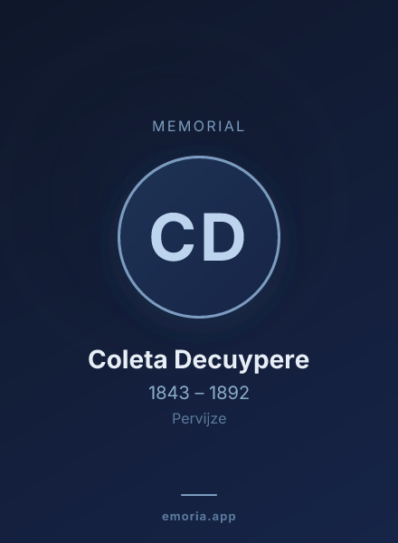 Memorial portrait of Coleta Decuypere