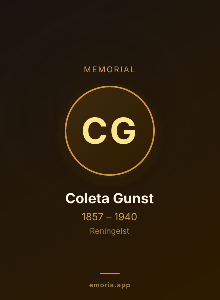 Memorial portrait of Coleta Gunst