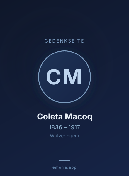 Gedenkportrait von Coleta Macoq