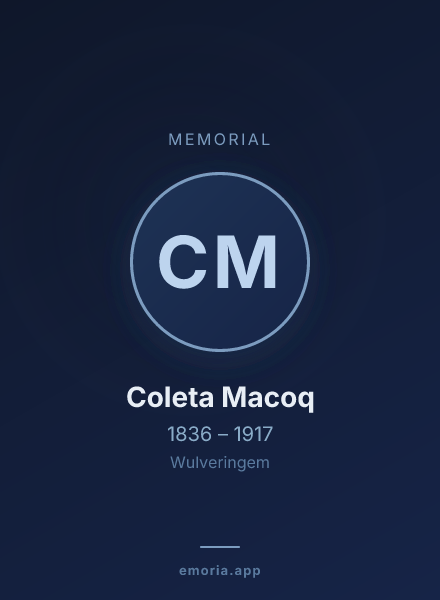 Memorial portrait of Coleta Macoq